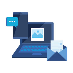 laptop computer and smartphone devices