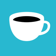 Icon with Cup of Coffee. Vector Illustration.