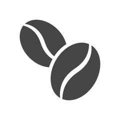 Coffee beans vector illustration. Flat design icon. Isolated.