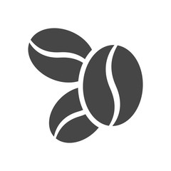 Coffee beans vector illustration. Flat design icon. Isolated.