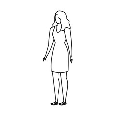 beautiful and young woman character