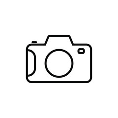 Photo camera vector icon, line icon