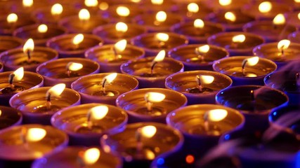 Small candles. Lots of candles with shallow depth.