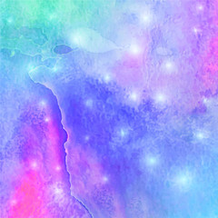 Cotton fabric Abstract rainbow galaxy gradient watercolor texture background.