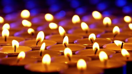 Lots of candles with shallow depth.