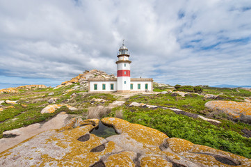 Fototapeta na wymiar old lighthouse on the island of Sálvora