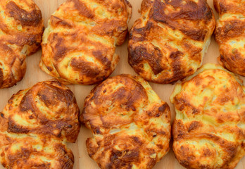 Homemade Baked Muffins with Cheese.