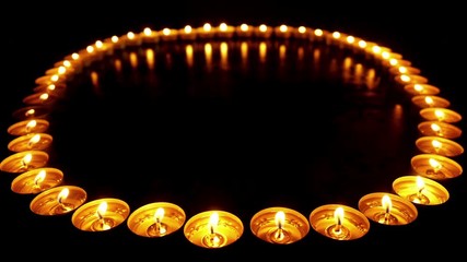 Small candles. Lots of candles with shallow depth.