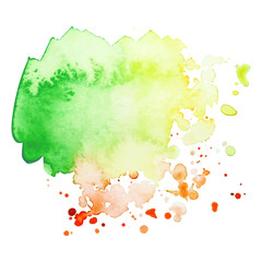 Abstract isolated vector watercolor stain. Grunge element for paper design