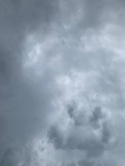 gray clouds from below