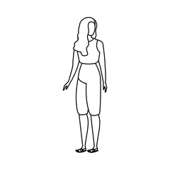 beautiful and young woman character