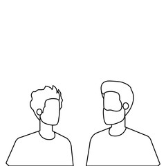 young and casual men characters