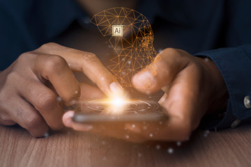 Artificial intelligence connects modern technology.