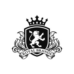 Lion Heraldry Logo Design Inspiration
