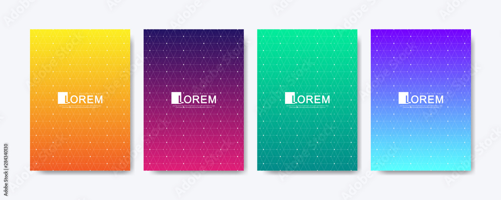 Aufkleber modern colorful abstract gradient lines pattern background cover design. trendy vector template for 