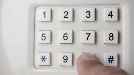 Safe in the hotel closet. Close-up shot.