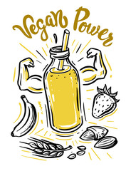 Sketch illustration of eco juice