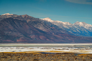 Mountain Area and Dried Up Lake near Death Valley National Park, California, USA