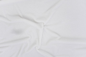white crumpled blanket, texture, top view