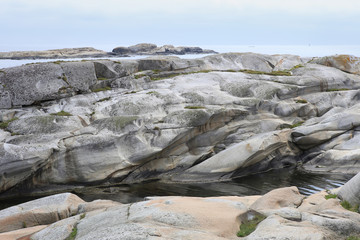 Magestic view  of The End of the Earth on Tjome in Norway. Verdens Ende (World's End) is composed of various islets and rocks and is a popular recreational area with fantastic panoramic views.