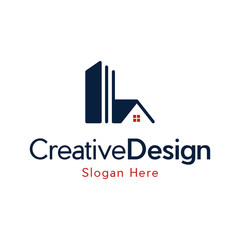 Architect Construction Solutions Vector Logo Template. Architect Construction Idea, Buildings abstract logo design template. City skyline logo layout. Home icon idea. House silhouette. Construction.