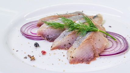 salted fish on a plate