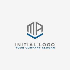 logo design inspiration, for companies from the initial letters MA logo icon. -Vectors