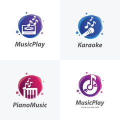 Set of Music Logo Design Templates