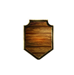 Vector realistic illustration of wooden signboard