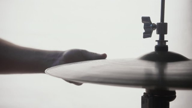 Jazz Drummer Plays Muted High Hat In Slow Motion