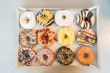 Donuts on tray