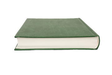 Green book, white background, horizontal