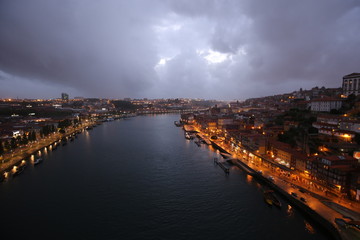 city at porto night 포르토 저녁