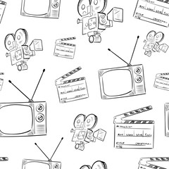 Cinema seamless texture objects white