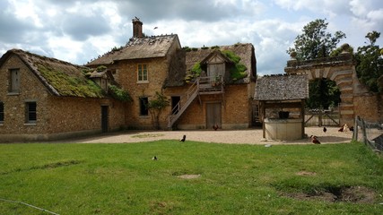 A rural landscape in the Queen's Hamlet, close to the Chateau de Versailles in France.