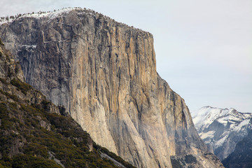 View of Mountain Landmark on view point Yosemite National Park at USA.