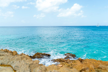 Cupecoy beach on the beautiful island of St.Maarten/St.Martin
