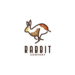 Rabbit Line Logo Design Template Inspiration - Vector