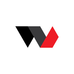 Letter WV or logo design vector