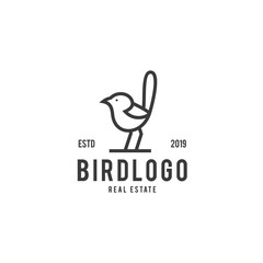 Fototapeta na wymiar Small Bird Logo Design Template Inspiration - Vector