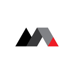 Letter MA or AM logo design vector