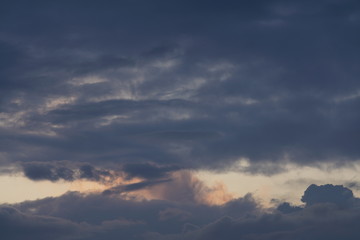 Cloudy beautyful evening sky backdrop 