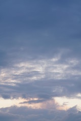 Fototapeta na wymiar Cloudy beautyful evening sky backdrop 