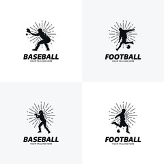 Set of Sport Logo Design Templates