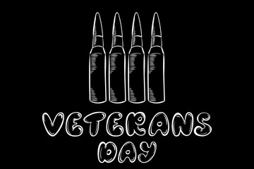 Veterans day and bullets black