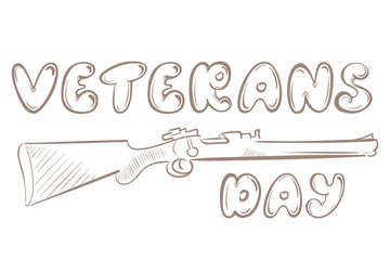 Veterans day and rifle brown