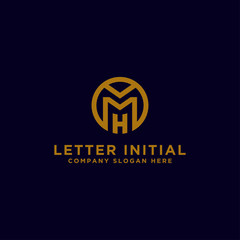 logo design inspiration, for companies from the initial letters MH logo icon. -Vectors