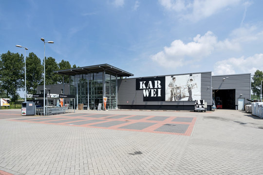 BEVERWIJK, THE NETHERLANDS - June 15, 2018: Karwei hardware store. Karwei is a Dutch hardware store-chain. The first store opened at May 14, 1975 in Utrecht.