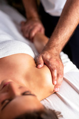 Concept of massage in a beauty salon