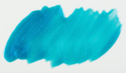 Sparkle blue paint stain isolated